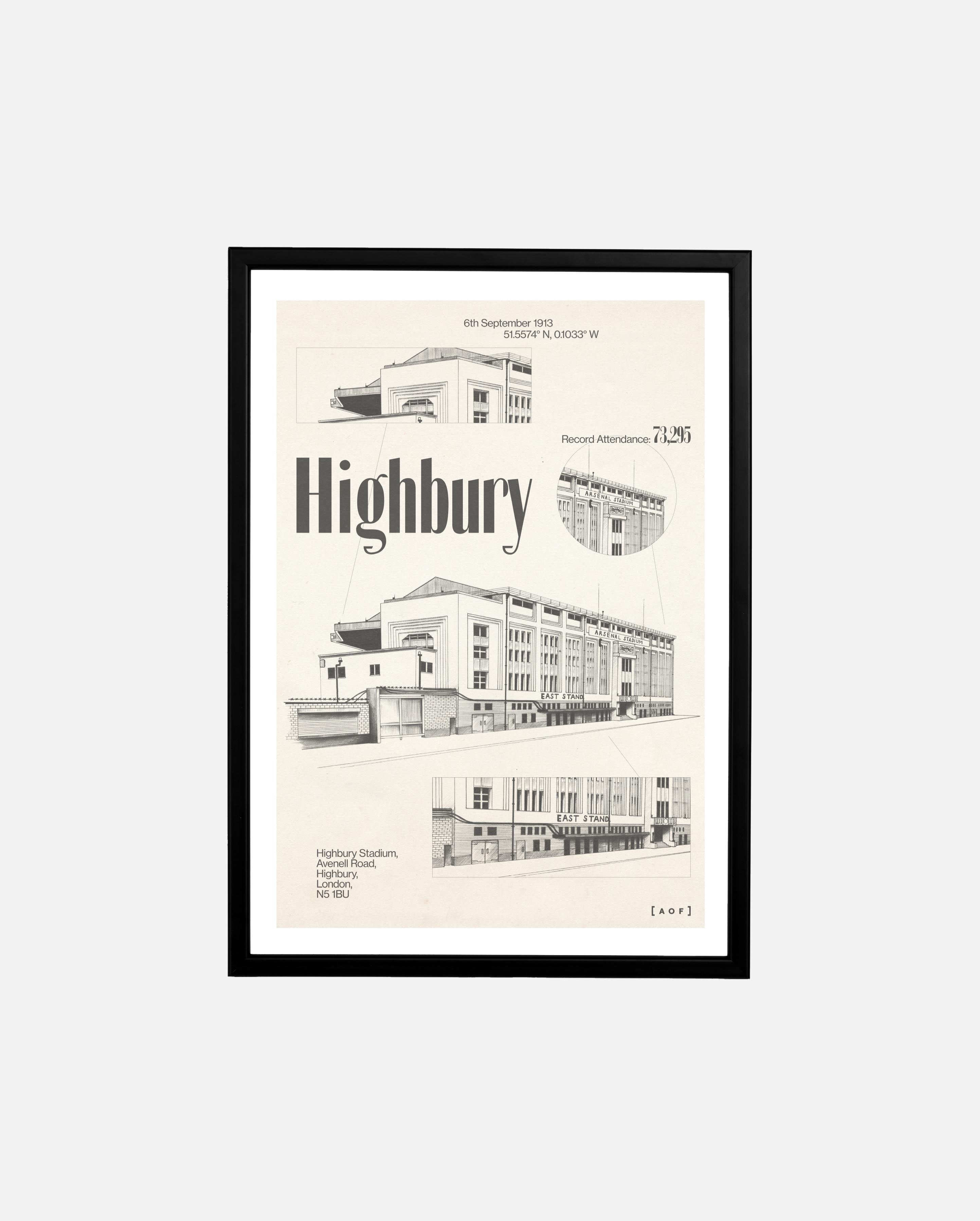 Highbury Blueprint - Print