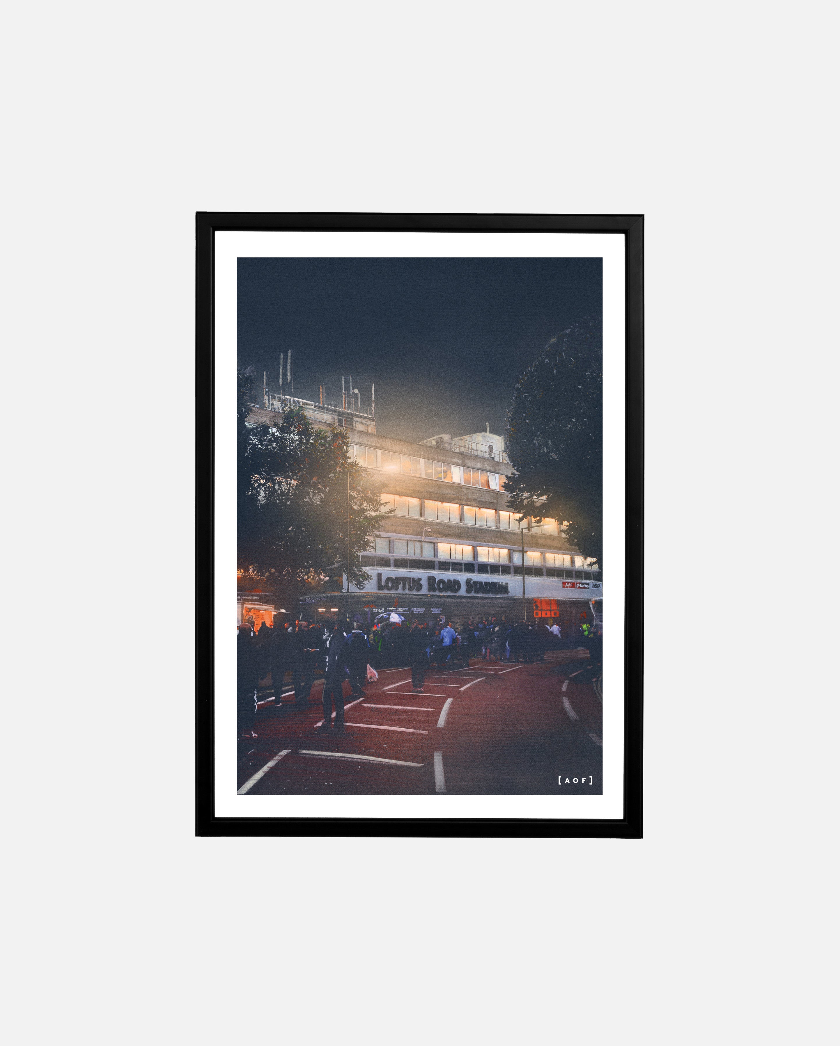 Loftus Road by Night - Print