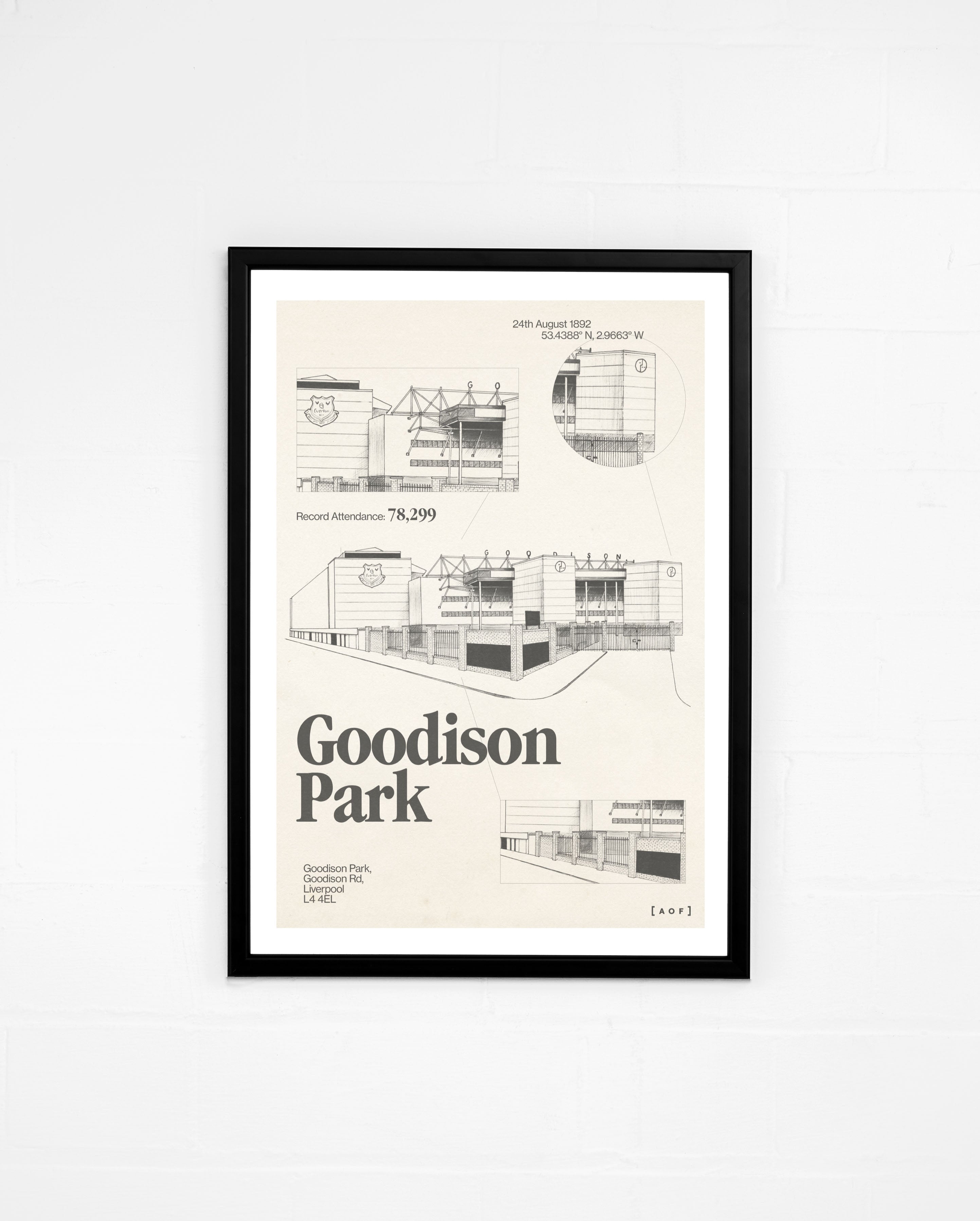 Goodison Park Blueprint - Print